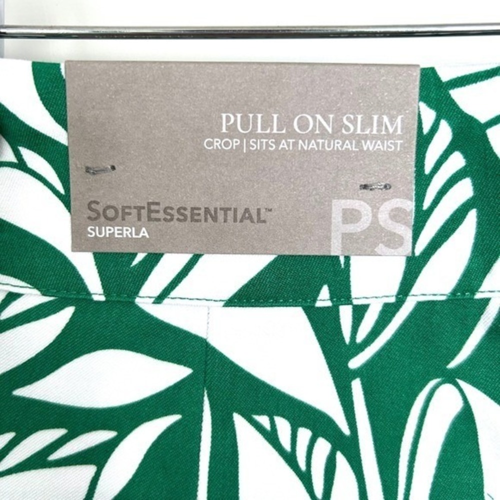 Soft Surroundings Superla Slim Leg Crop Pants Leaf Print Ankle Pants Size 6/8 - Picture 13 of 15